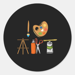 Sticker Rond I Love Fun Craft