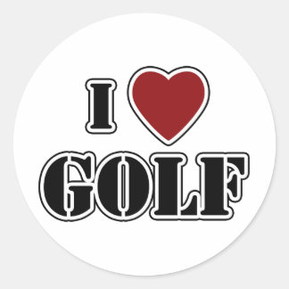 Sticker Rond I Love Golf
