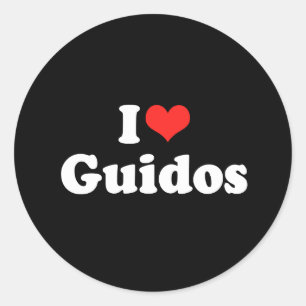 Sticker Rond I Love Guidos