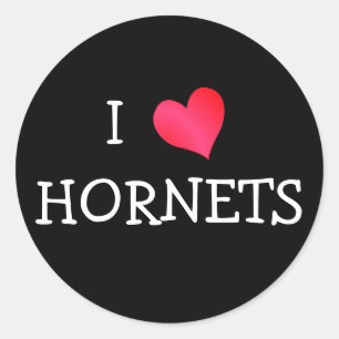 Sticker Rond I Love Hornets