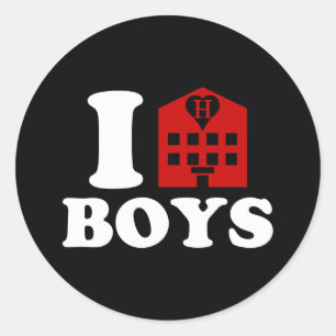 Sticker Rond I Love Hotel Boys