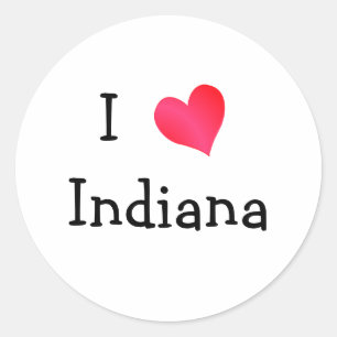 Sticker Rond I Love Indiana