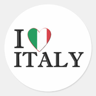 Sticker Rond I love Italy