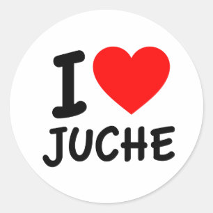 Sticker Rond I Love Juche
