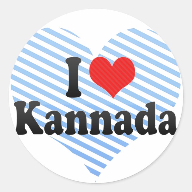 Sticker Rond I Love Kannada (Devant)