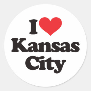Sticker Rond I Love Kansas City