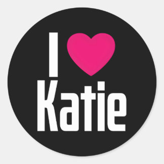 Sticker Rond I Love Katie K He I He Katie