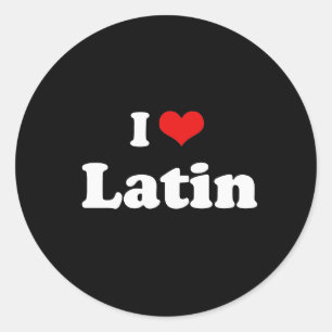 Sticker Rond I Love Latin Tshirt