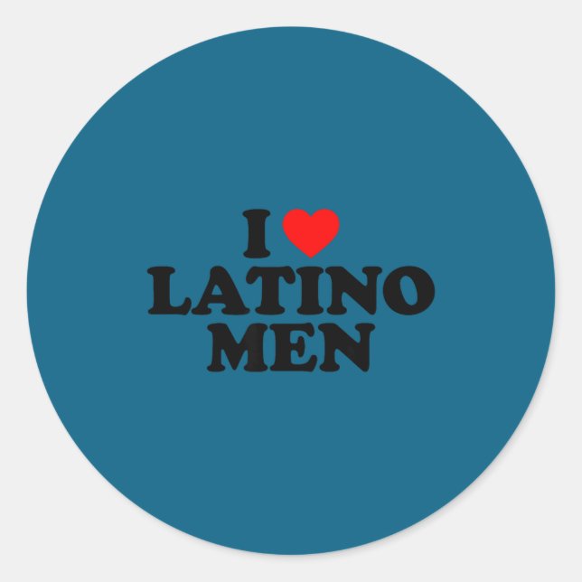 Sticker Rond I Love Latino Men  (Devant)