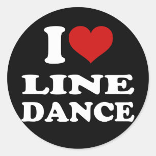 Sticker Rond I Love Line Dance