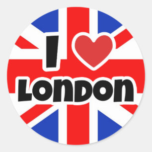 Sticker Rond I love London
