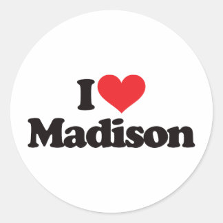Sticker Rond I Love Madison