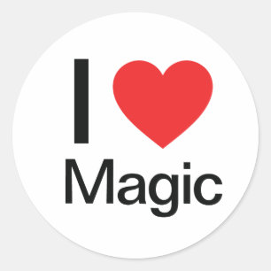 Sticker Rond I Love Magic