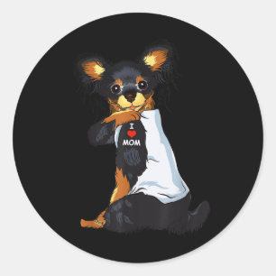 Sticker Rond I Love Maman Tattoo Rusky Toy Maman Amoureux des c