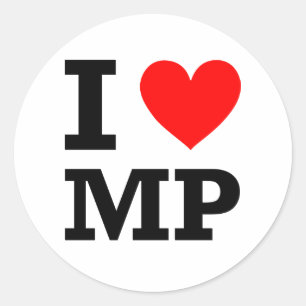 Sticker Rond I Love MP Design