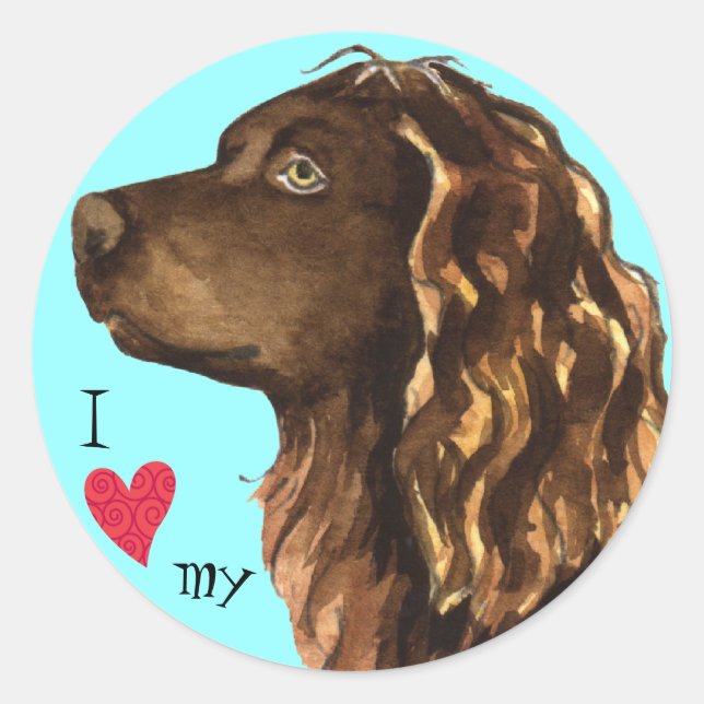 Sticker Rond I Love my Boykin (Devant)