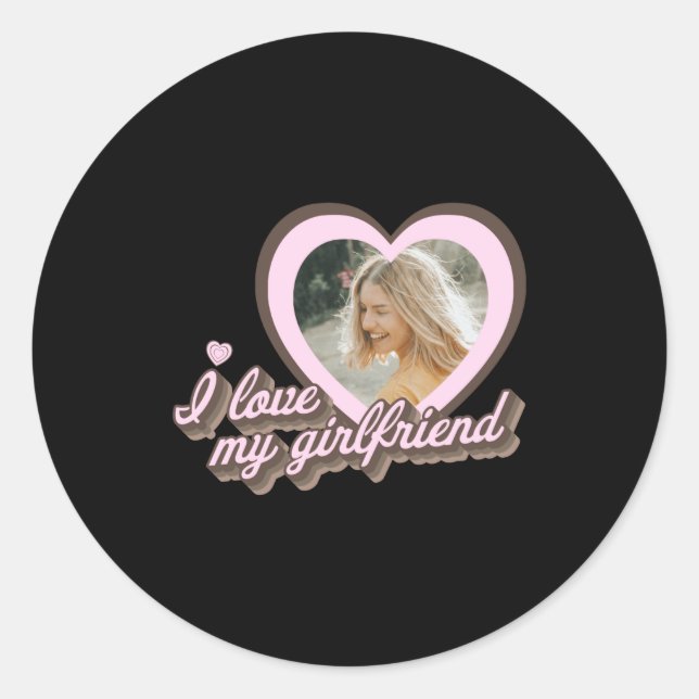 Sticker Rond I Love My Girlfriend  (Devant)