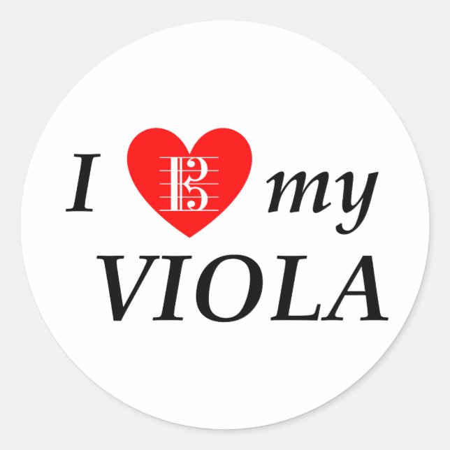 Sticker Rond I Love My Viola (Devant)