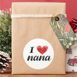 Sticker Rond I Love Nana 