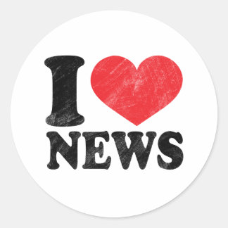 Sticker Rond I Love News