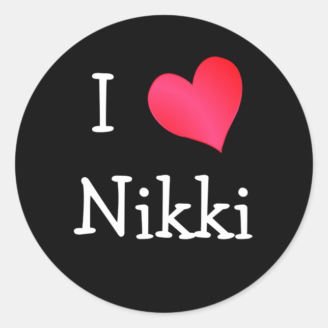 Sticker Rond I Love Nikki (Devant)