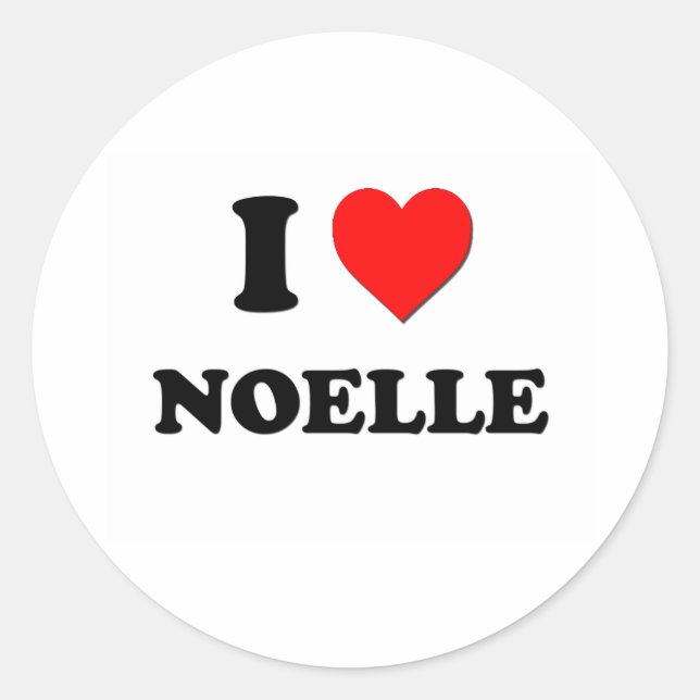 Sticker Rond I Love Noelle (Devant)