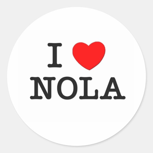 Sticker Rond I Love Nola (Devant)
