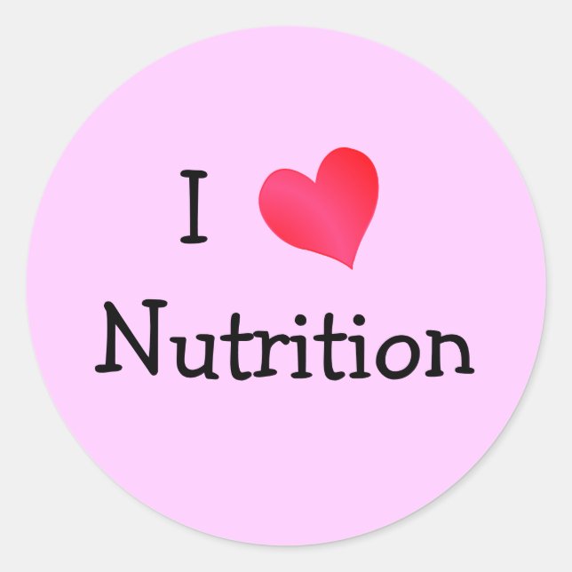 Sticker Rond I Love Nutrition (Devant)