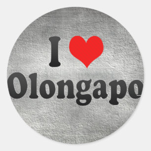 Sticker Rond I Love Olongapo, Philippines