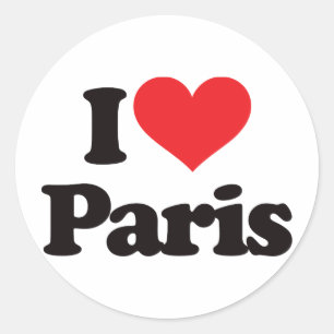 Sticker Rond I Love Paris