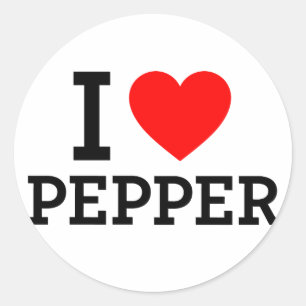Sticker Rond I Love Pepper
