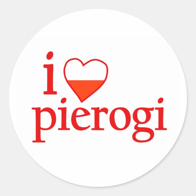 Sticker Rond I Love Pierogi (Devant)