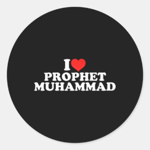Sticker Rond I Love Prophète Muhammad