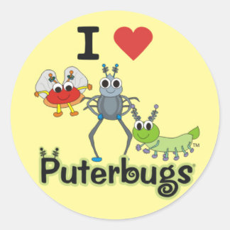 Sticker Rond I Love Puterbugs