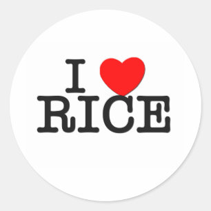 Sticker Rond I Love Rice Massachusetts