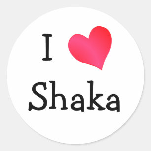Sticker Rond I Love Shaka