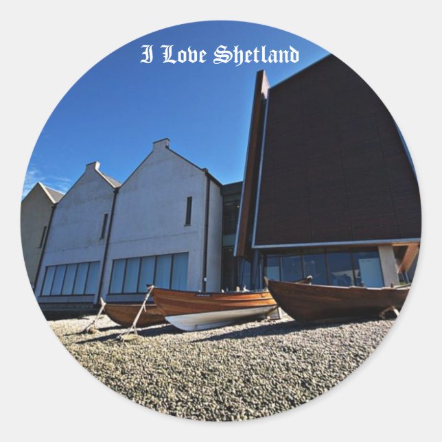 Sticker Rond I Love Shetland (Devant)