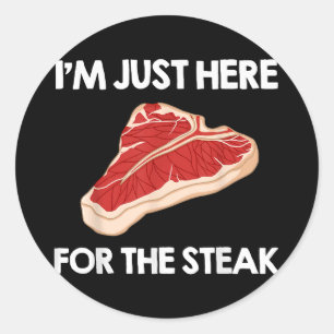 Sticker Rond I Love Steak Cadeau Ribeye House