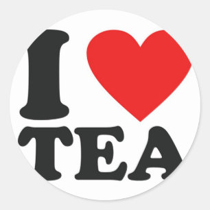 Sticker Rond I Love Tea