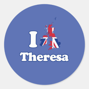 Sticker Rond I Love Theresa - GBR -- -