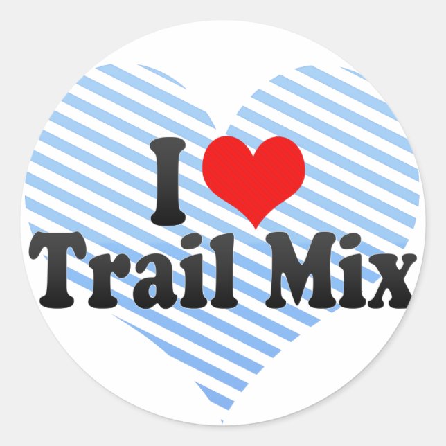 Sticker Rond I Love Trail Mix (Devant)