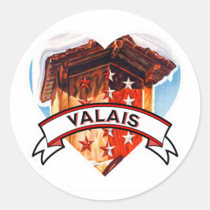 Sticker Rond I Love Valais