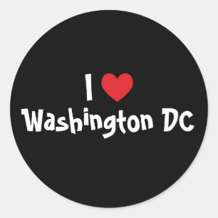 Sticker Rond I Love Washington DC