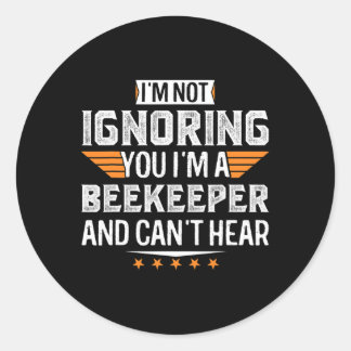 Sticker Rond I’m A Beekeeper And Can’t Hear Dad Mom Christmas 