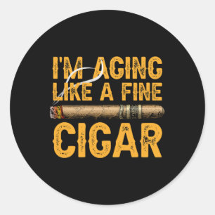 Sticker Rond I&# ; m Vieillissement comme une Fête des pères de