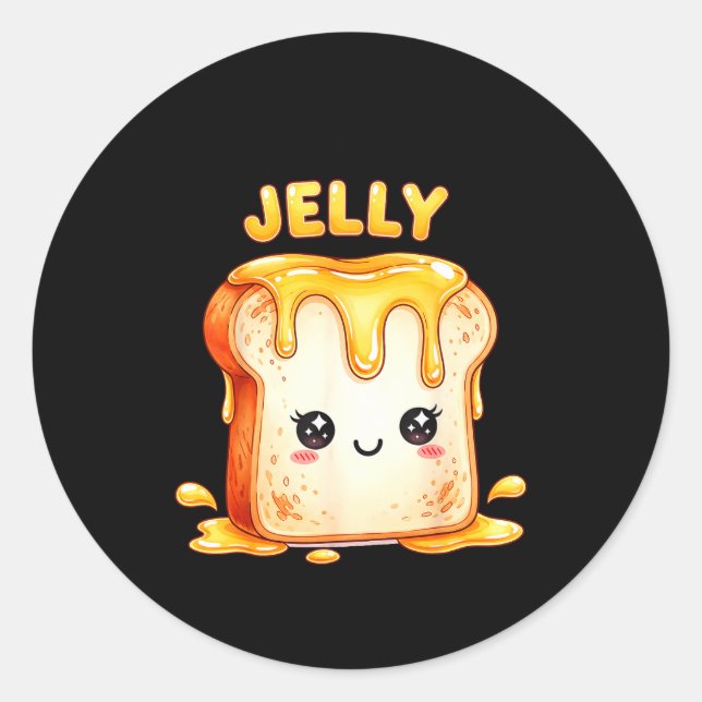 Sticker Rond I’m With The Jelly Funny Matching Couple Cute Kawa (Devant)