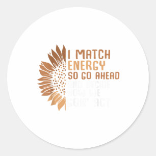 Sticker Rond I Match Energie Empowerment Afro W Afrique-Amériqu