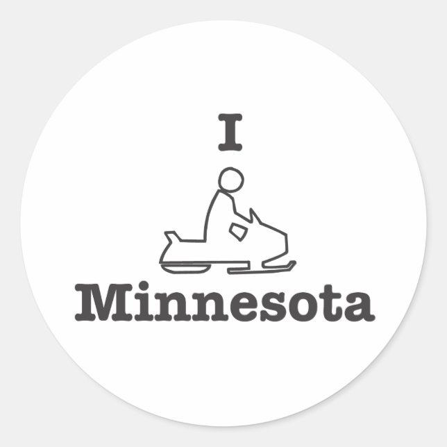 Sticker Rond I Motoneige Minnesota (Devant)