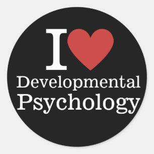 Sticker Rond I ❤️ Psychologie du Développement Étudiants/Facult
