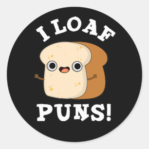 Sticker Rond I Puns Pain Funky Pun Pain Dark BG